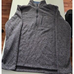 Woolrich 1/4 Zip Fleece‎ Pullover Sweatshirt Jacket Mens Size XL Gray